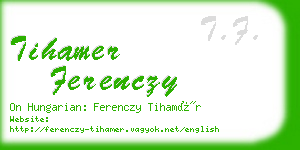 tihamer ferenczy business card